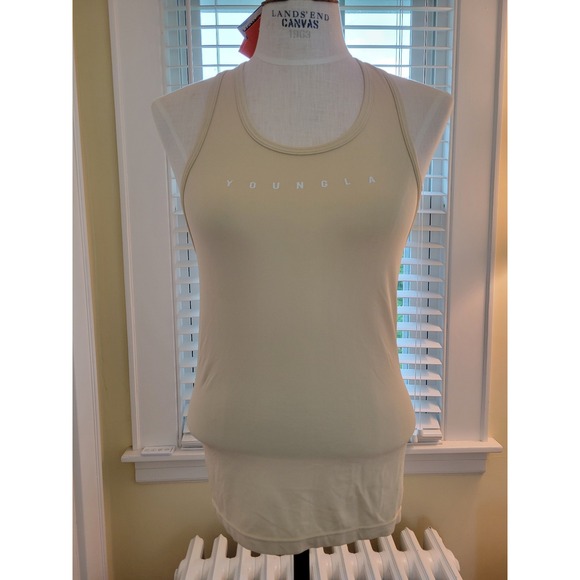 NWT‎ YOUNGLA Women's Tan SIZE SM Tank Top - Picture 1 of 10